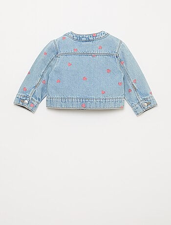 Chaqueta vaquera de cuello redondo