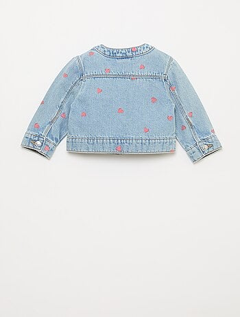 Chaqueta vaquera de cuello redondo