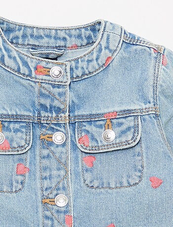Chaqueta vaquera de cuello redondo