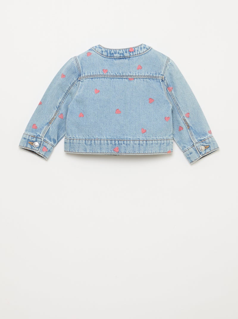 Chaqueta vaquera de cuello redondo Azul - Kiabi