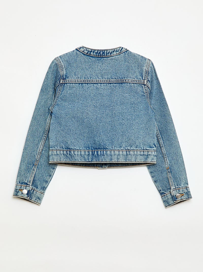 Chaqueta vaquera de cuello redondo Azul - Kiabi