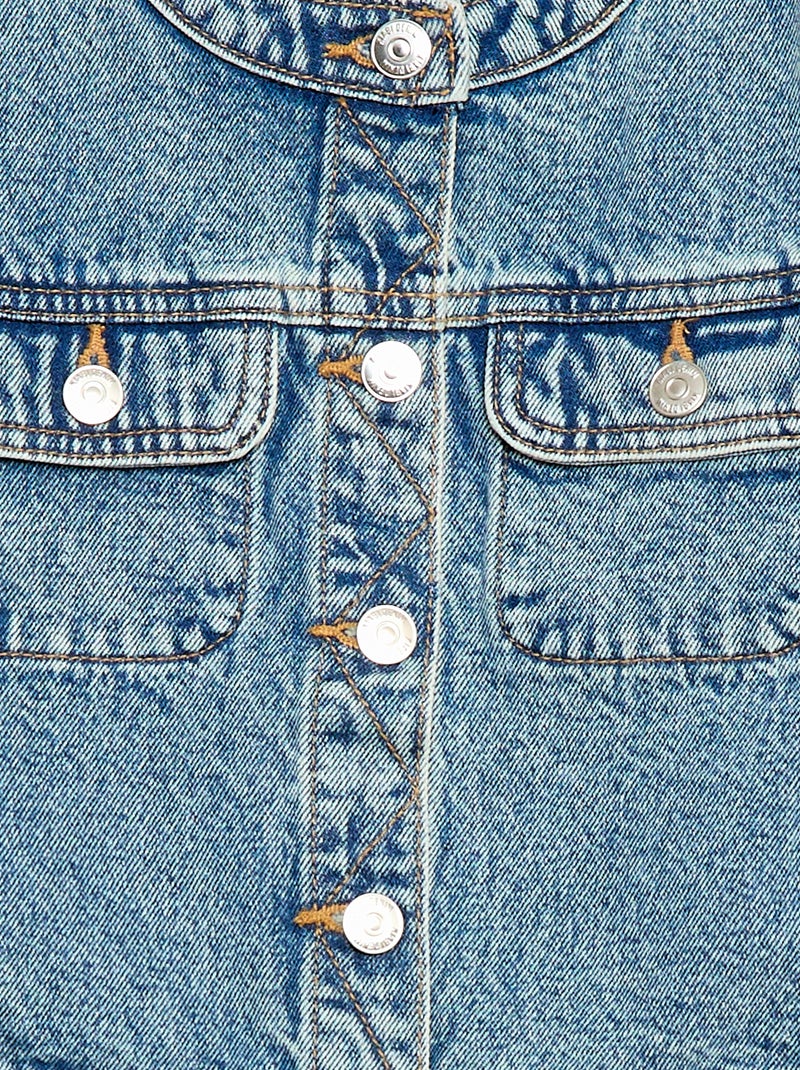 Chaqueta vaquera de cuello redondo Azul - Kiabi