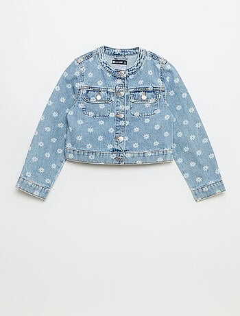 Chaqueta vaquera de cuello redondo