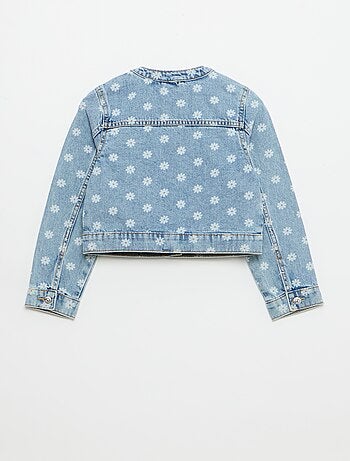 Chaqueta vaquera de cuello redondo