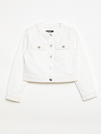 Chaqueta vaquera de cuello redondo