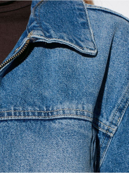 Chaqueta vaquera de mujer con cinturón dilvin - Kiabi