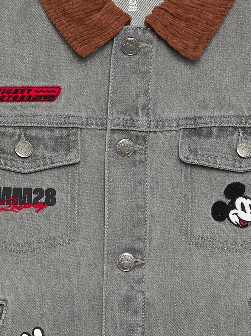 Chaqueta vaquera 'Disney' 'Mickey' de manga larga Gris - Kiabi