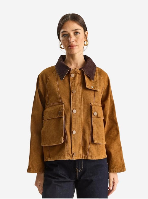 Chaqueta vaquera extragrande con cierre de botones y bolsillos lucci - Kiabi