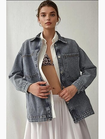 Chaqueta vaquera extragrande con dos bolsillos bdart