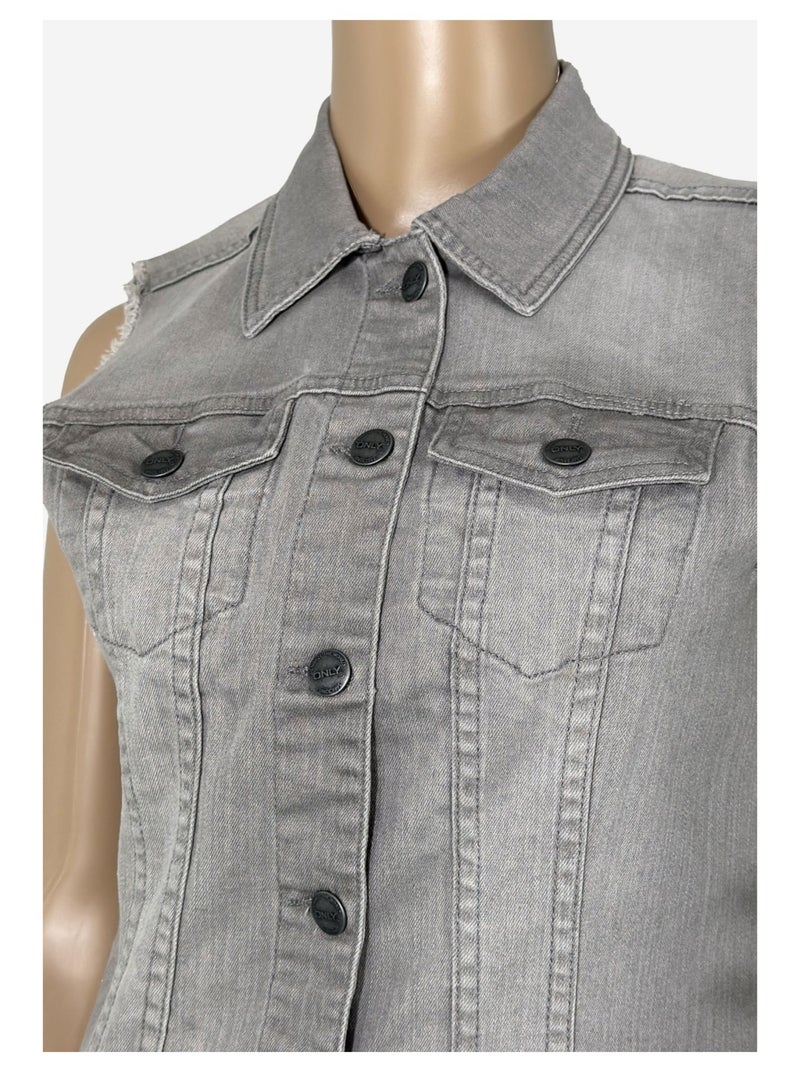 Chaqueta vaquera Kebello Gris - Kiabi