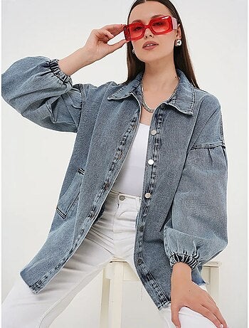 Chaqueta vaquera oversize con cuello camisero bdart