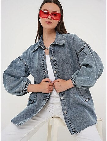 Chaqueta vaquera oversize con cuello camisero bdart