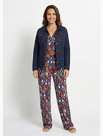 Chaqueta vaquera recta con botones - Afibel