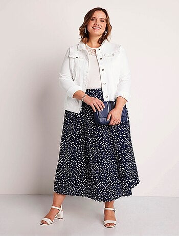 Chaqueta vaquera recta con botones