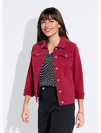 Chaqueta vaquera recta con botones