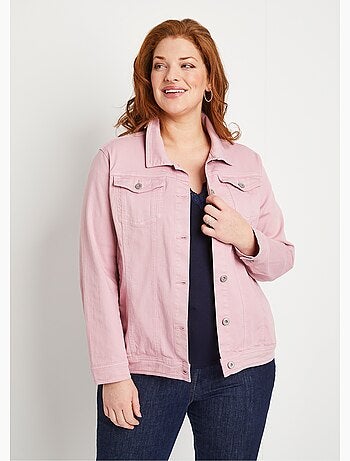 Chaqueta vaquera recta con botones