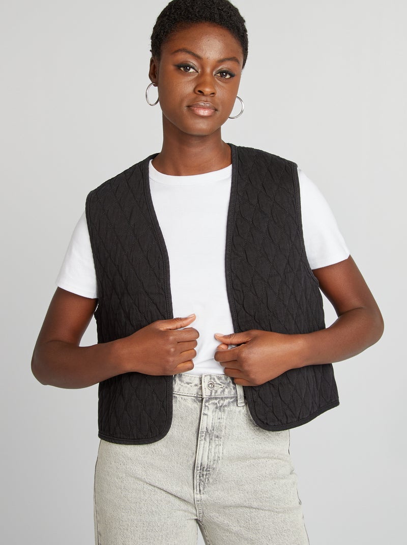 Chaqueta vaquera sin mangas GRIS - Kiabi