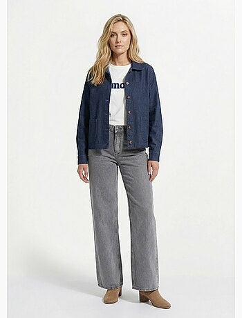 Chaqueta vaquera sin rematar, estilo ropa de trabajo - AFIBEL