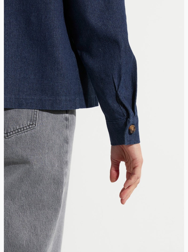 Chaqueta vaquera sin rematar, estilo ropa de trabajo - AFIBEL Azul - Kiabi