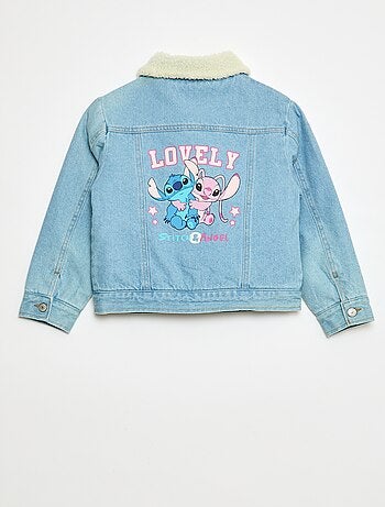 Chaqueta vaquera 'Stitch' con cuello efecto borreguito