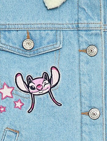 Chaqueta vaquera 'Stitch' con cuello efecto borreguito