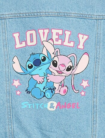 Chaqueta vaquera 'Stitch' con cuello efecto borreguito