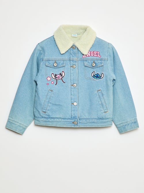 Chaqueta vaquera 'Stitch' con cuello efecto borreguito - Kiabi