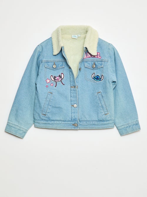 Chaqueta vaquera 'Stitch' con cuello efecto borreguito - Kiabi