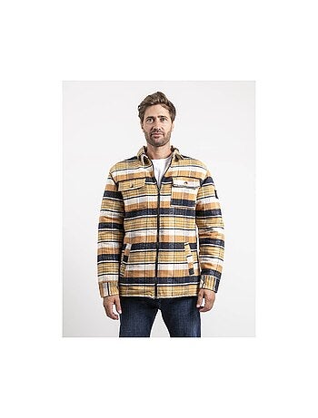 Chaqueta zipeada cuadros ZOUGAROU