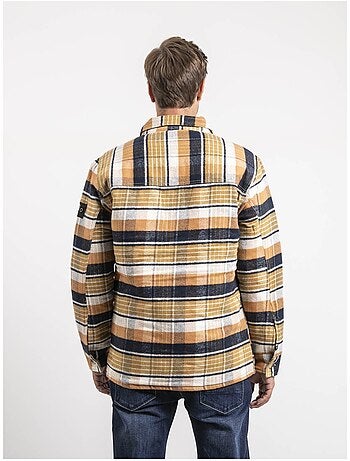 Chaqueta zipeada cuadros ZOUGAROU