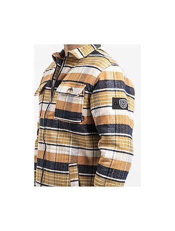 Chaqueta zipeada cuadros ZOUGAROU