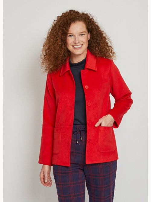 Chaqueta/abrigo en tejido liso o pata de gallo - AFIBEL - Kiabi