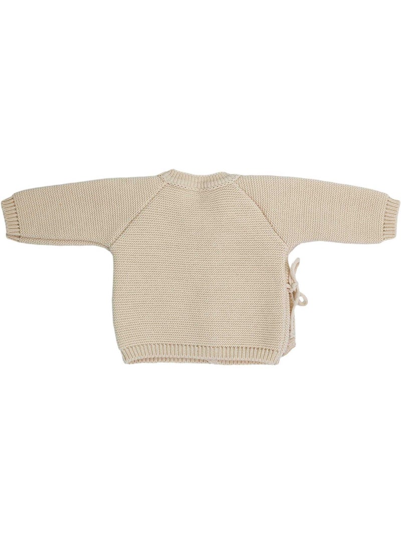 Chaquetita de nacimiento de punto Beige - Kiabi