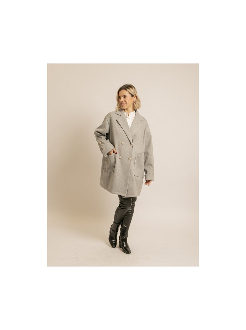 Chaquetón oversize UBLIAZA Gris - Kiabi