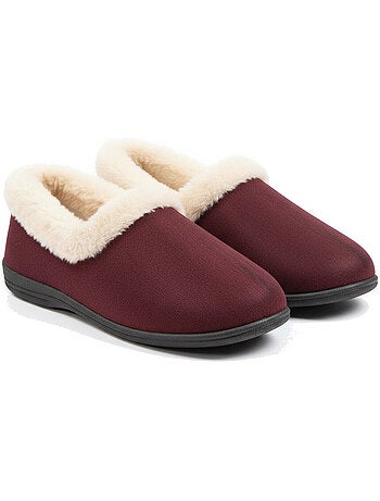 Charentaisas mujer invierno ozabi, fieltro liso, cuello pelo sintético, forradas