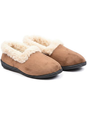 Charentaisas mujer invierno ozabi, fieltro liso, cuello pelo sintético, forradas