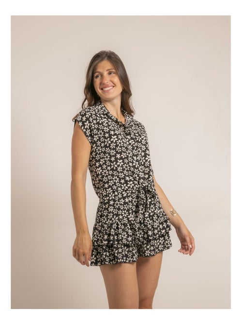 Chemisier estampado anudado OLBA - Kiabi