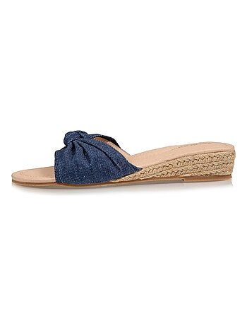 Chinelas con tacón de 3 cm efecto Jean Isotoner