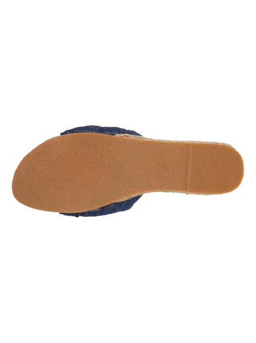 Chinelas con tacón de 3 cm efecto Jean  Isotoner - Kiabi