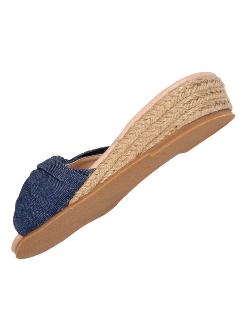 Chinelas con tacón de 3 cm efecto Jean  Isotoner - Kiabi