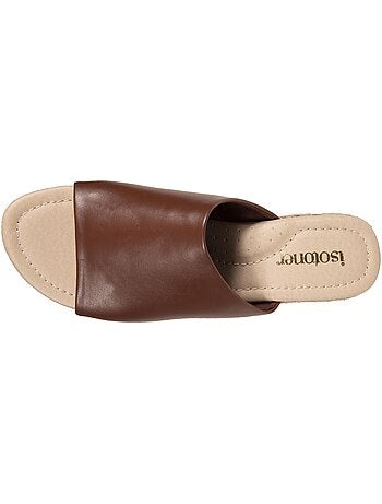 Chinelas con tacón de banda de 3 cm