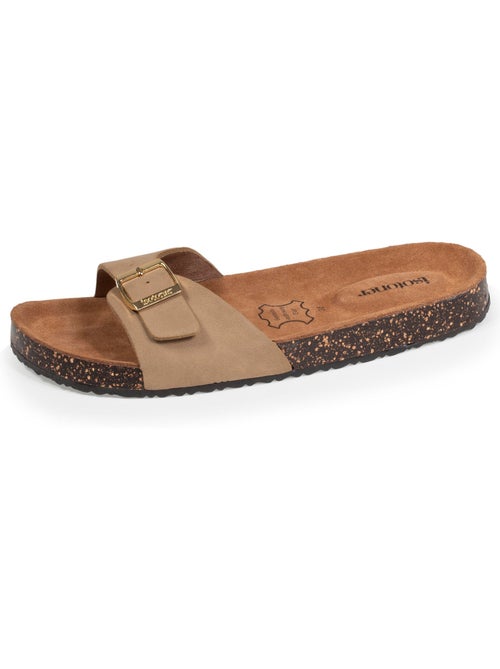 Chinelas sandalias con tira extra cómoda, plantilla de cuero isotoner - Kiabi Chinelas sandalias con tira extra cómoda, plantilla de cuero isotoner - Kiabi