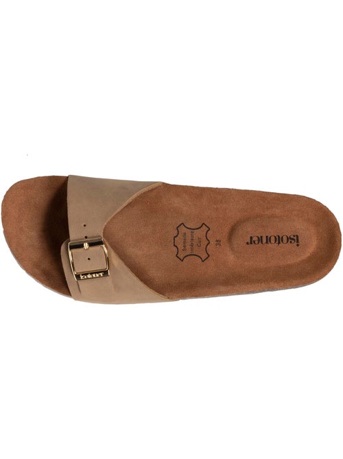 Chinelas sandalias con tira extra cómoda, plantilla de cuero isotoner - Kiabi Chinelas sandalias con tira extra cómoda, plantilla de cuero isotoner - Kiabi