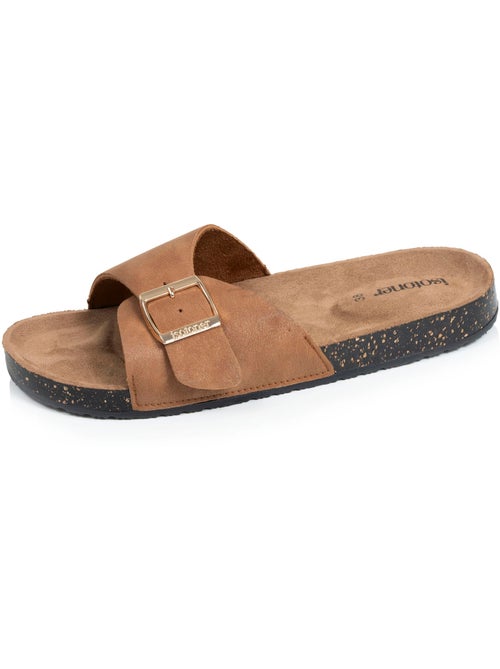 Chinenas con correa única Camel, plantilla de talón de parche ultraconfortable  Isotoner - Kiabi
