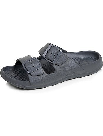 Chinenas Sandalias de doble tira, cómodas, suela ligera, sandalias de playa, Isotoner