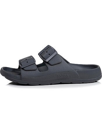 Chinenas Sandalias de doble tira, cómodas, suela ligera, sandalias de playa, Isotoner