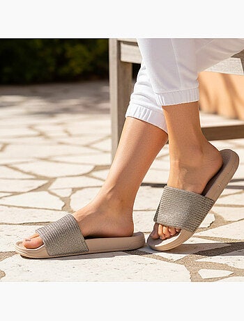 Chinenas Suela cómoda y ligera, Sandalias de playa, Sandalias de piscina Isotoner