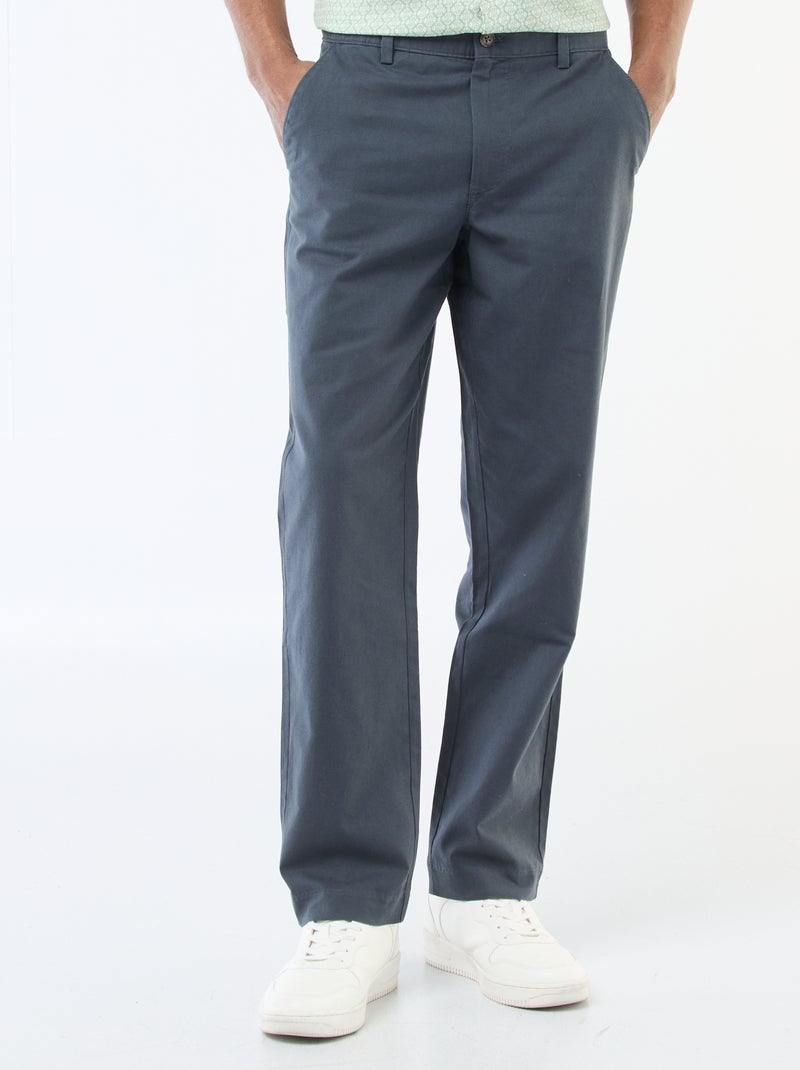Chino liso talla estándar Azul - Kiabi