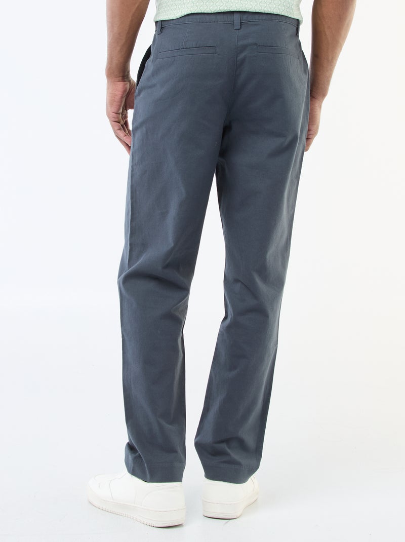 Chino liso talla estándar Azul - Kiabi