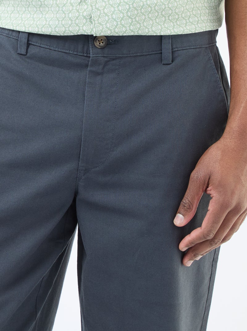 Chino liso talla estándar Azul - Kiabi